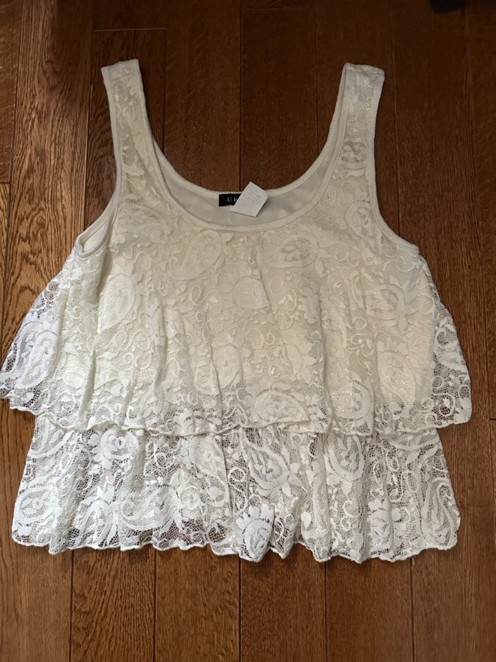 Lace tiered tank